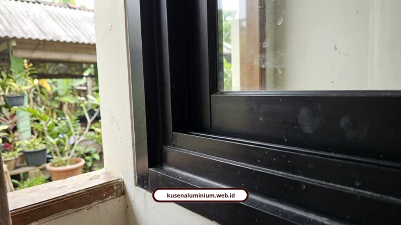 Detail Profil Kusen Aluminium Hitam Minimalis Malang