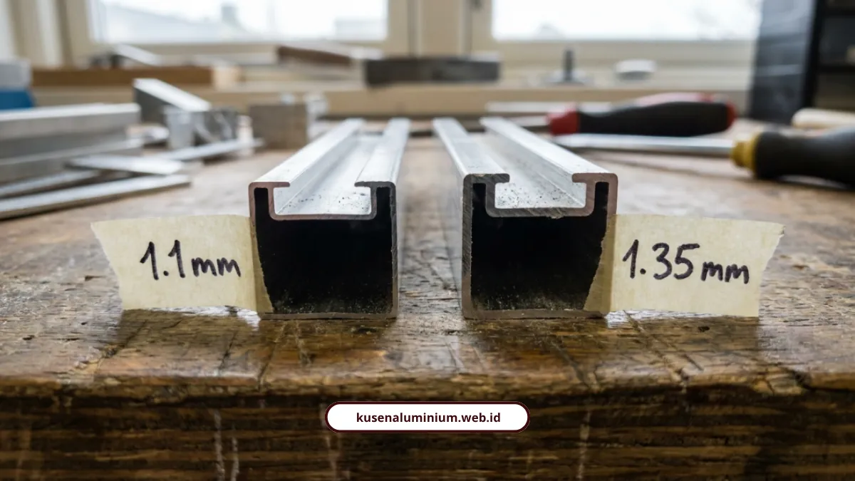 Penampang Dinding Tabung Rongga Ekstrusi Profil Aluminium Presisi