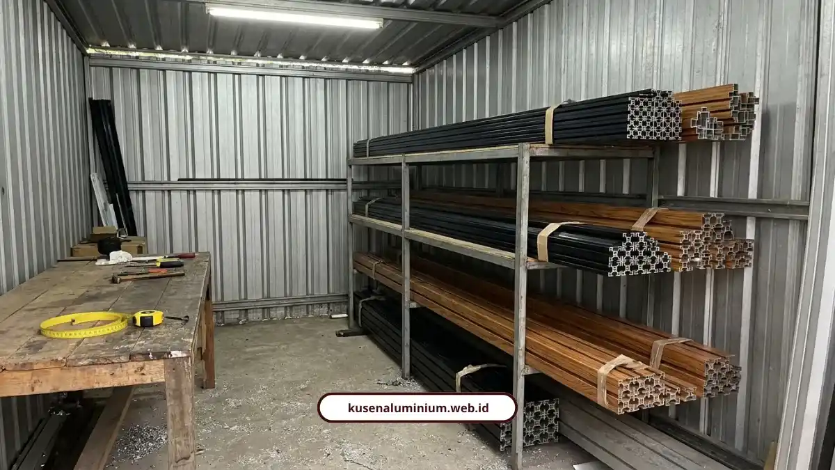 Pintu dan Jendela Kusen Aluminium Modern Menghadap Taman